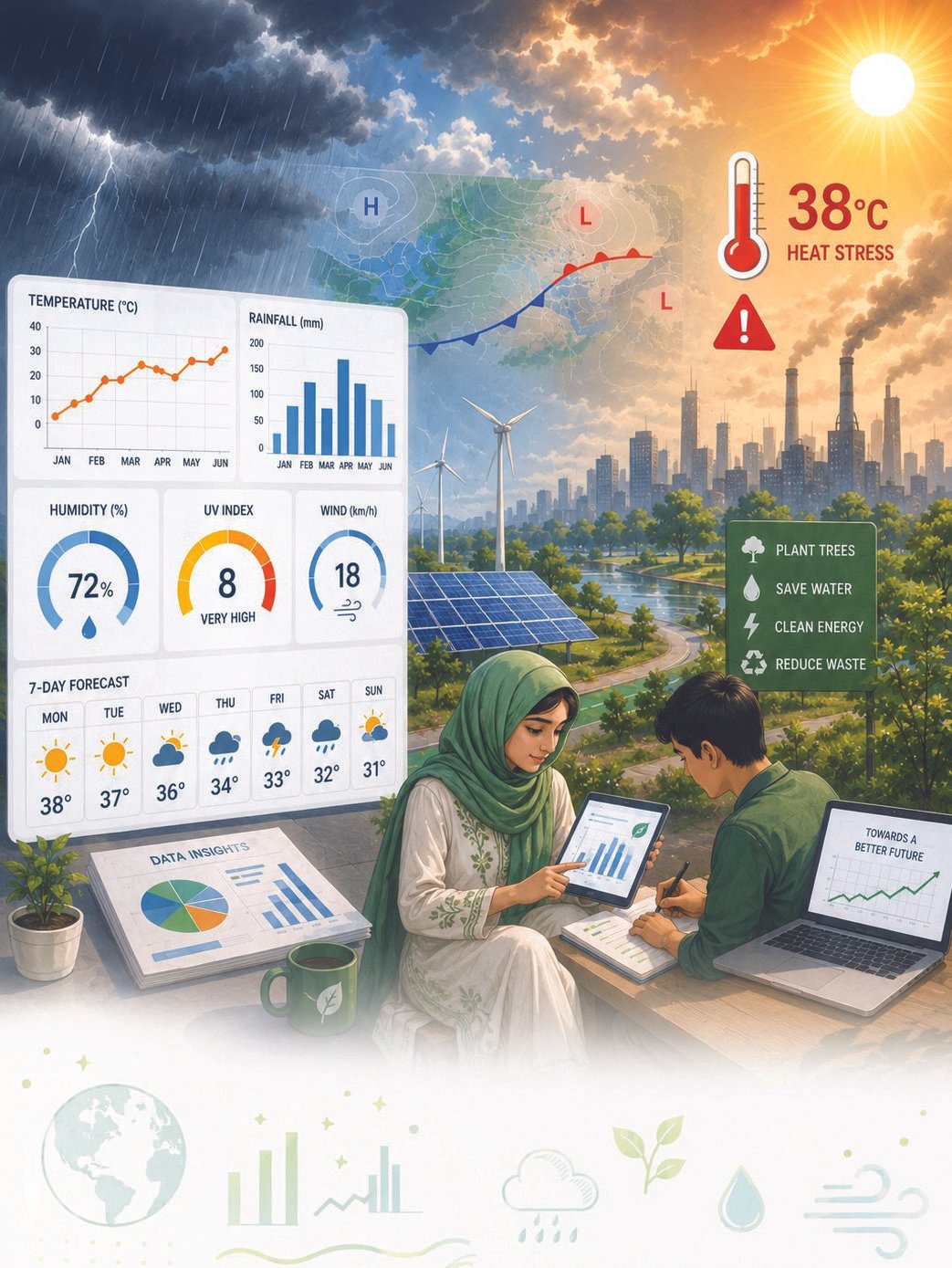 Climate Data Lab project illustration